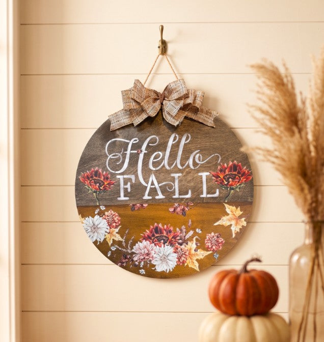 Say Hello to Fall with This Beautiful Door Hanger!