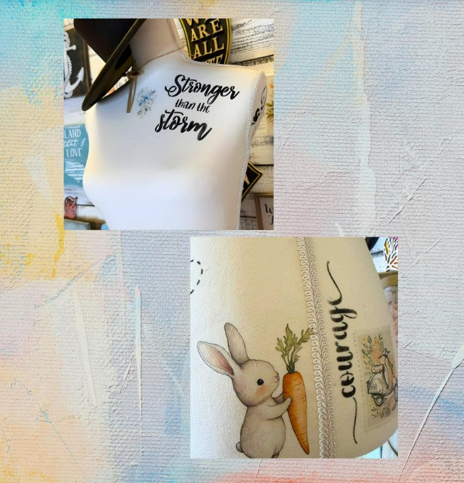 ✨ Dress Form Glow-Up: Create a Meaningful Stencil & Transfer Masterpiece