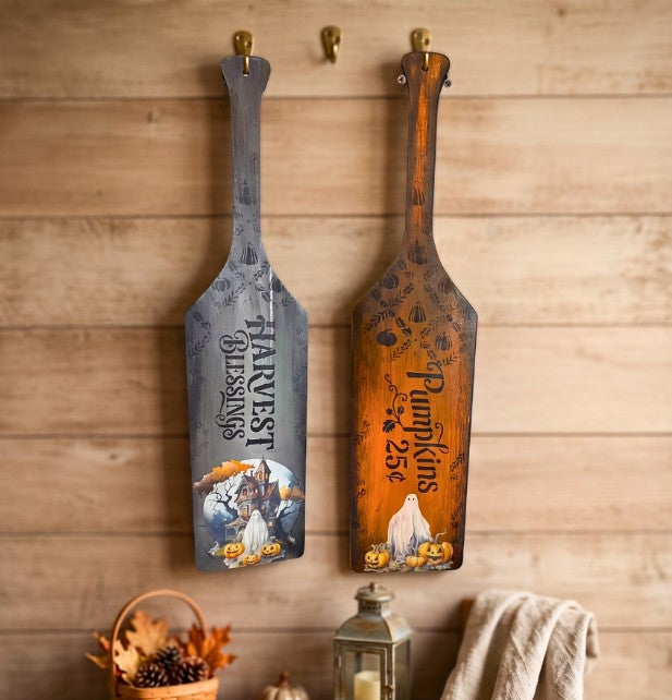 Double the Charm! Create a Reversible Fall Paddle for Halloween & Harvest