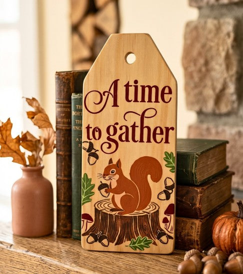 DIY Fall Door Tag Tutorial: Create an Adorable "A Time to Gather" Porch Sign!