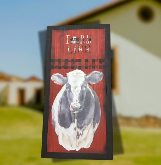 🐄✨ DIY Farmhouse Cow Sign: Bold, Barn-Red & Beautiful!