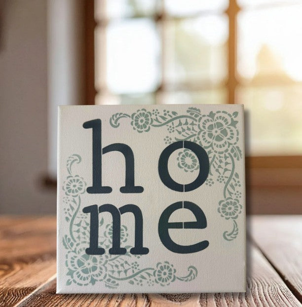 ✨ Transform Your Canvas into a Cozy HOME Sign 🖌️💚