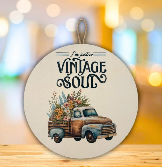 🎨 Vintage Soul Truck Sign: Rustic Charm for Your Home 🚛