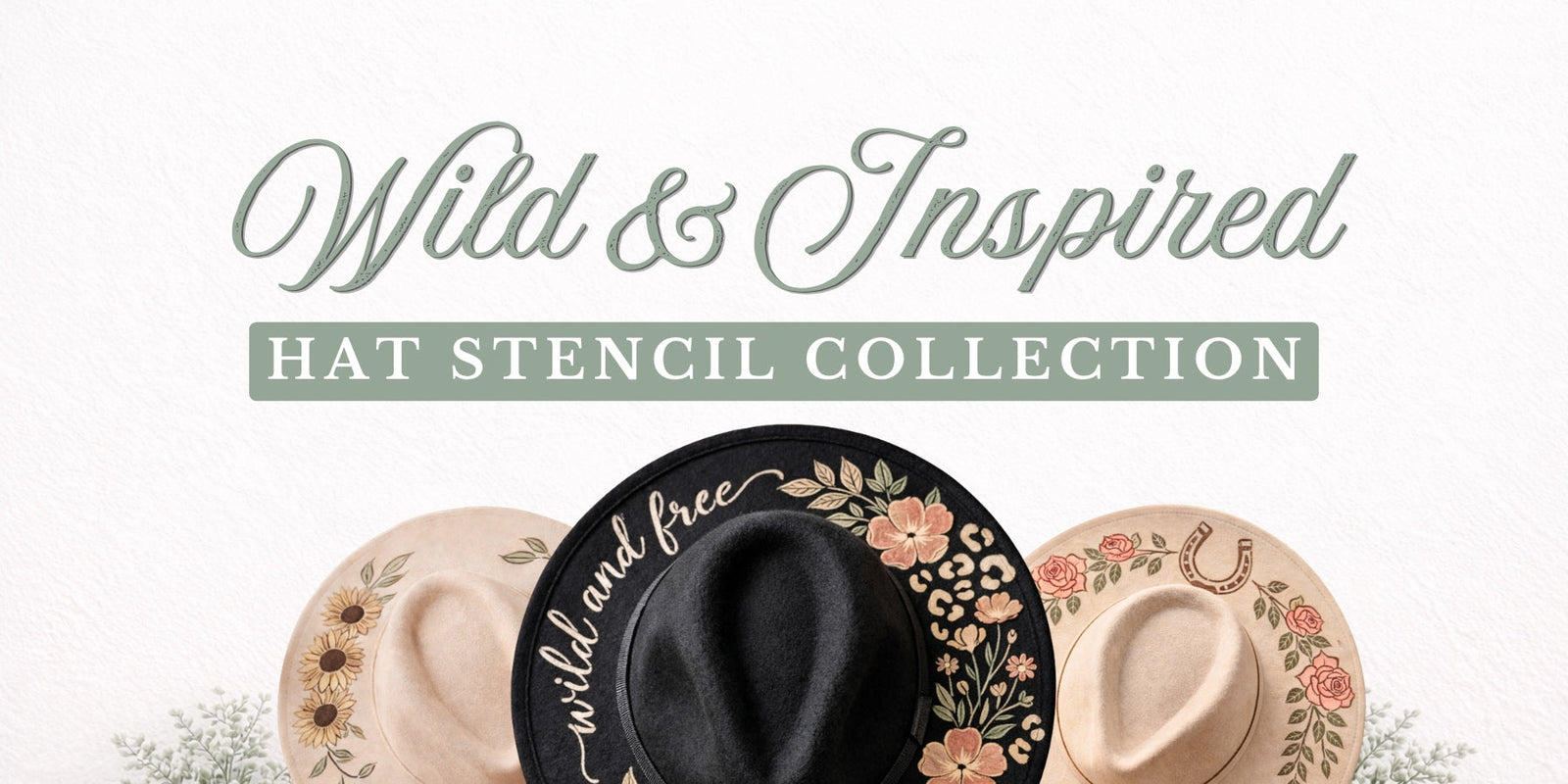 hat stencils to burn or paint on fedora or western hats