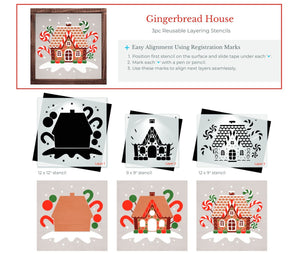 Gingerbread House Layering Set-Christmas-Essential Stencil