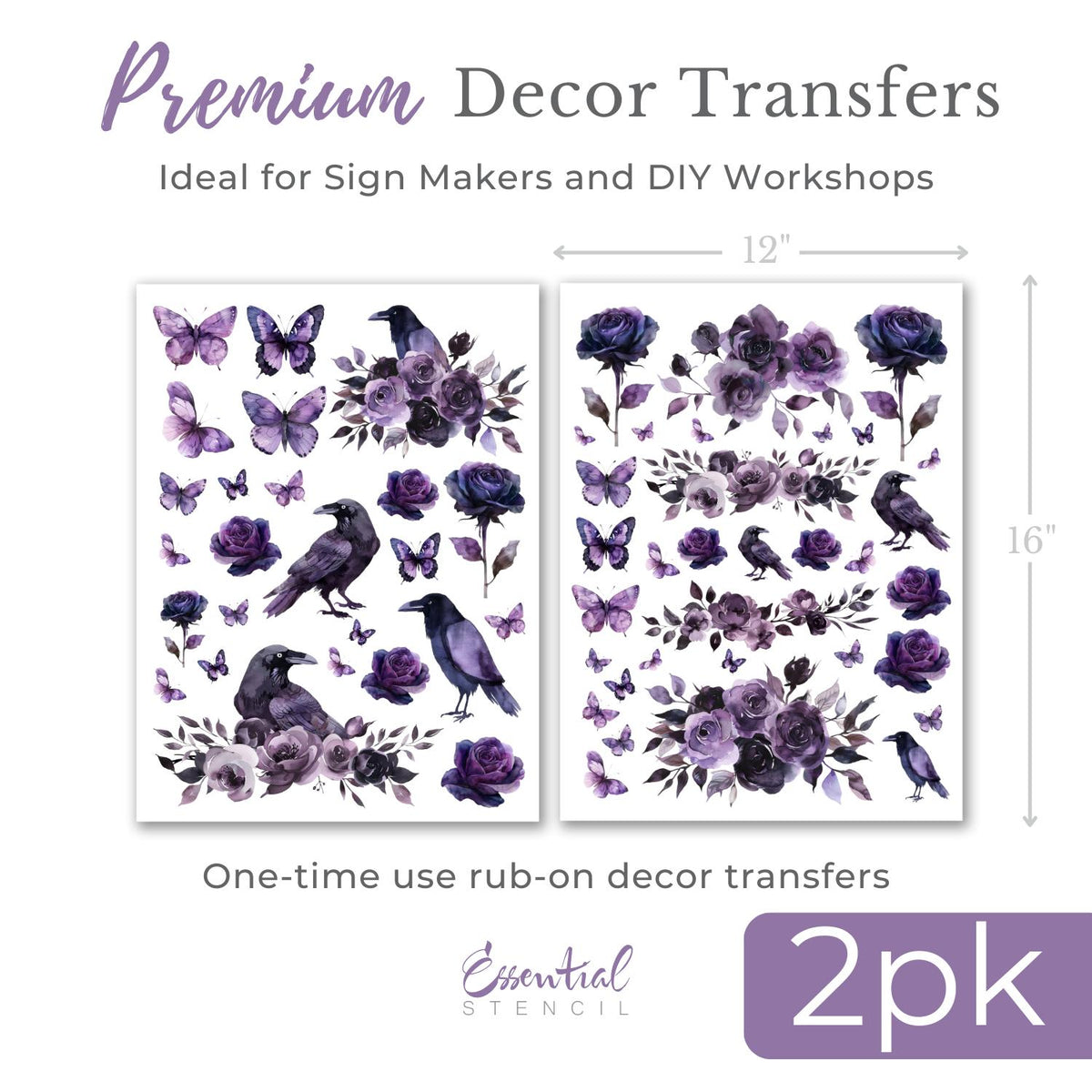 Mystical Garden Rub-on Transfer Set-Rub-on Transfer-Essential Stencil