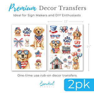 Patriotic 2026 Rub-On Transfer Bundle-Patriotic-Essential Stencil