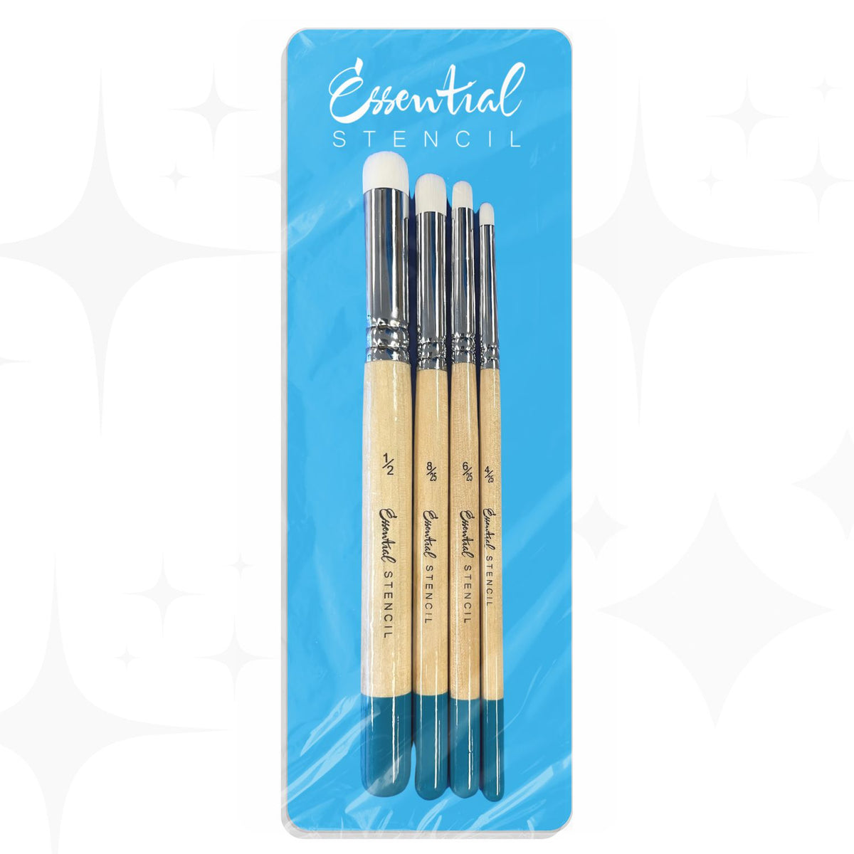 NEW Mini Stencil Brush Set (4pk)-Brushes-Essential Stencil