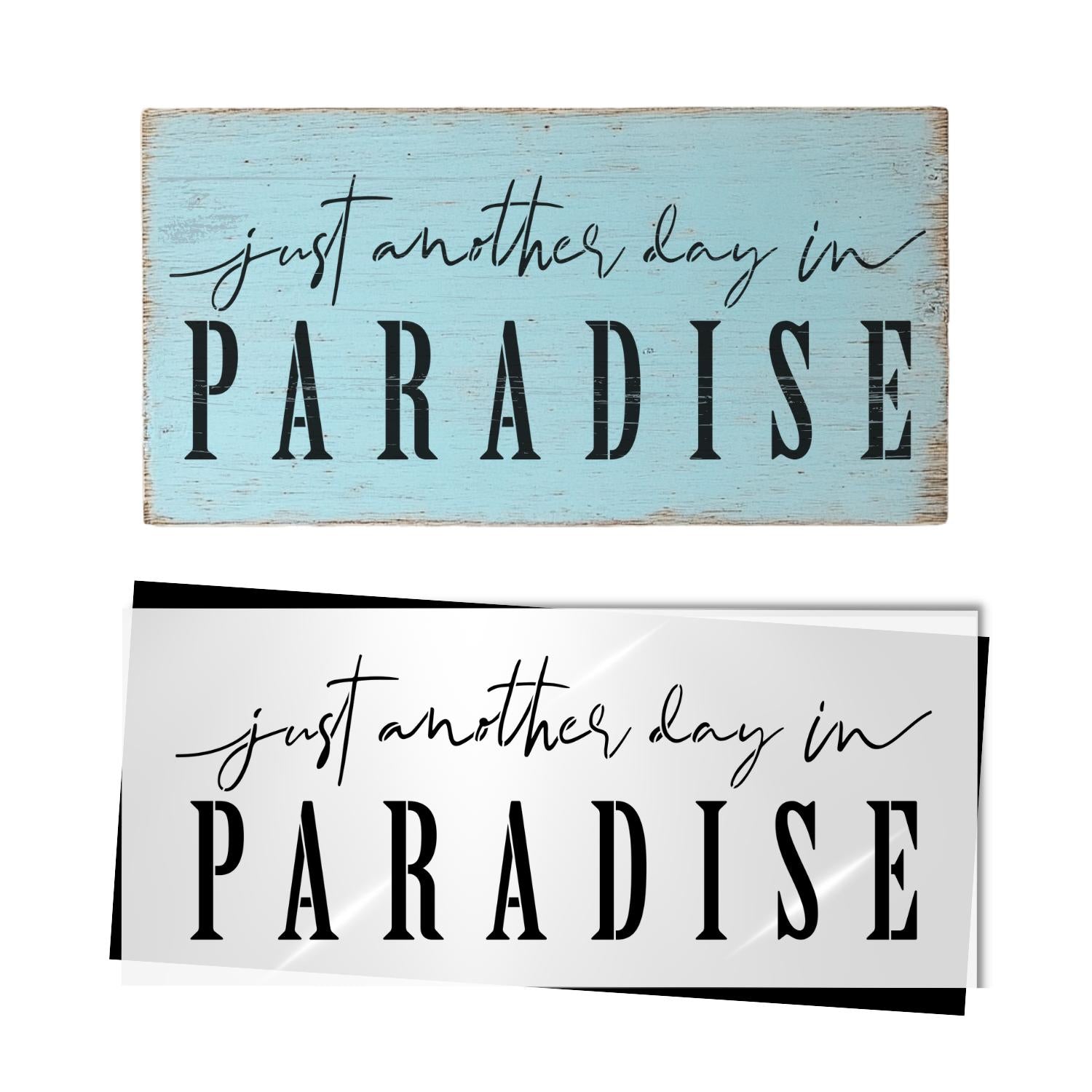 Just Another Day In Paradise Stencil-Stencils & Die Cuts-Essential Stencil
