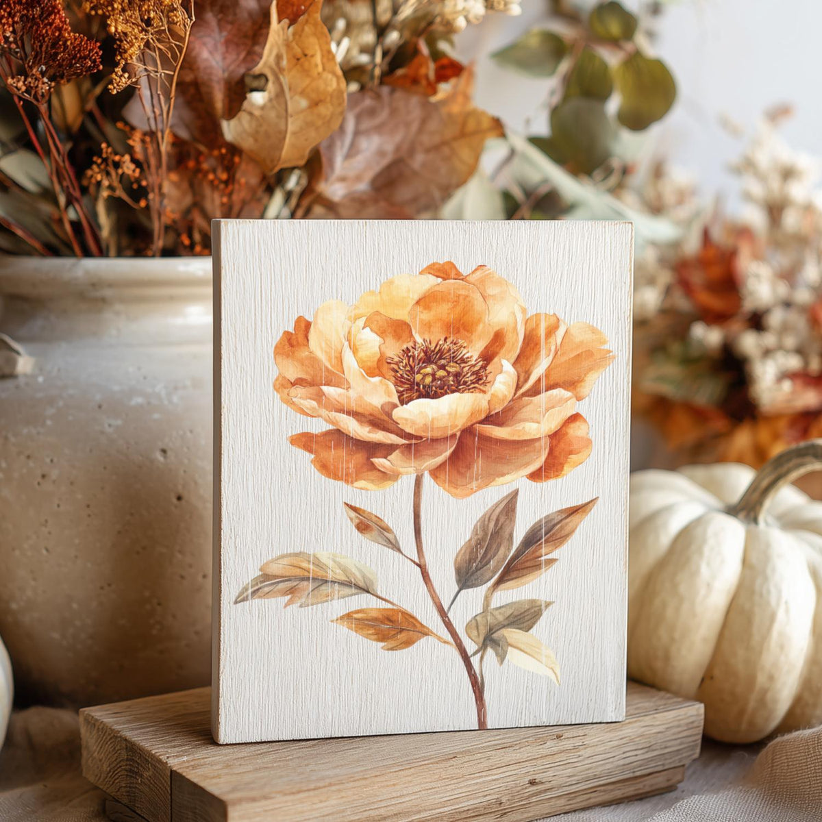 Burgundy & Rust Floral Rub-on Transfer Set-Rub-on Transfer-Essential Stencil