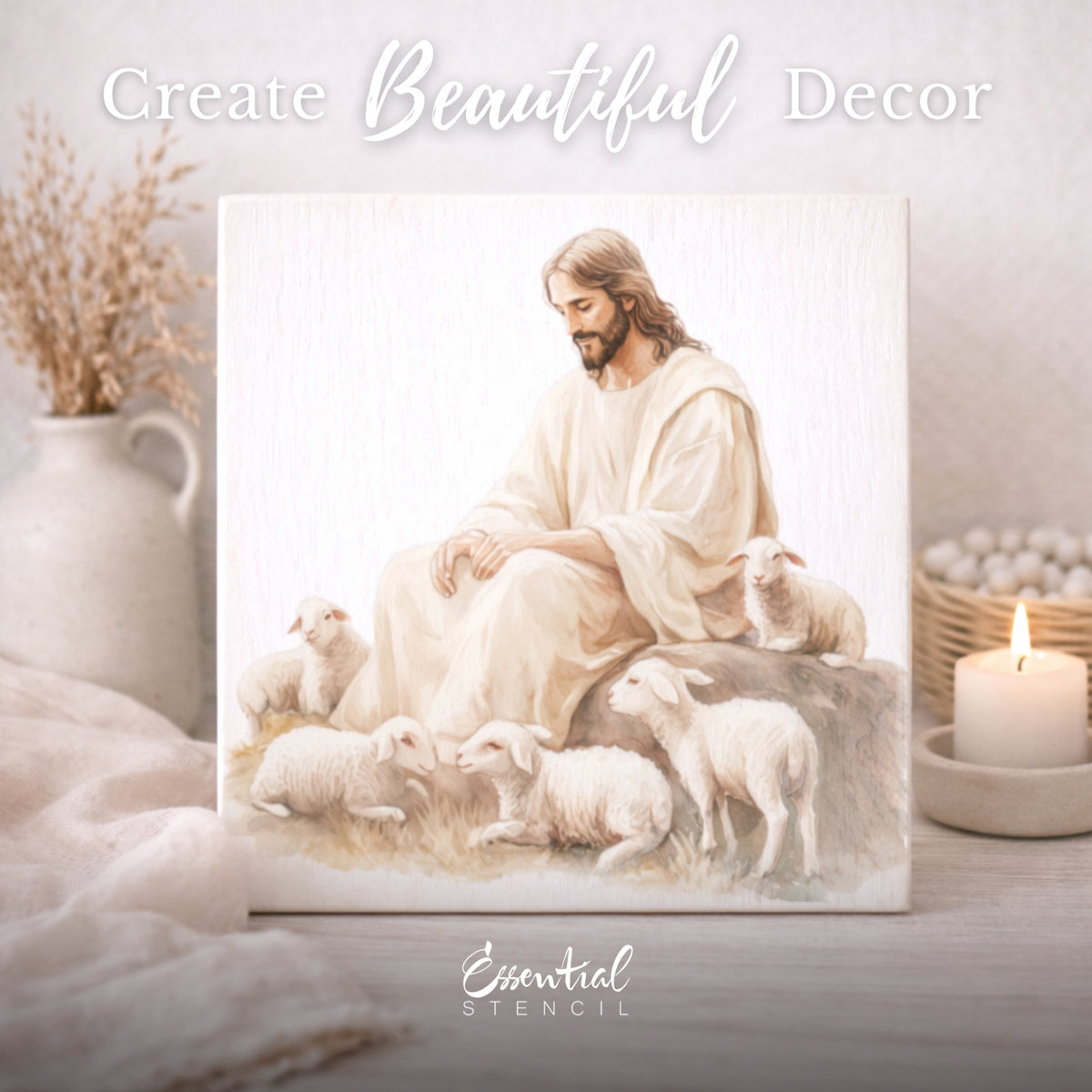 Worthy is the Lamb Rub-On Transfer Set-Rub-on Transfer-Essential Stencil