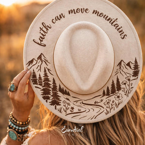Faith Moves Mountains-Hat Stencil-Essential Stencil