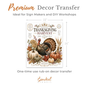 Heirloom Thanksgiving Transfer-Rub-on Transfer-Essential Stencil