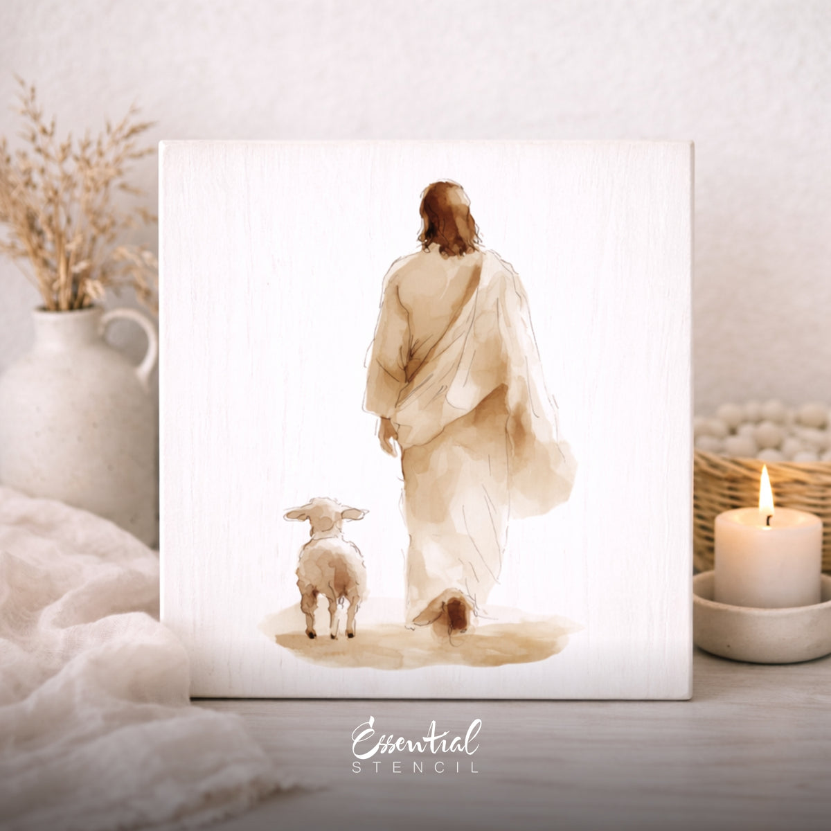 Worthy is the Lamb Rub-On Transfer Set-Rub-on Transfer-Essential Stencil