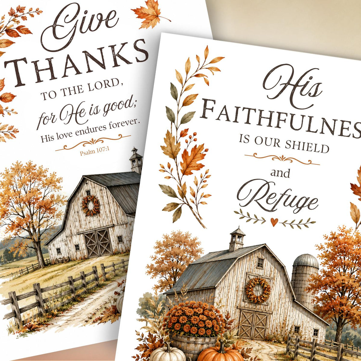 Autumn Faithfulness Transfer Set-Rub-on Transfer-Essential Stencil