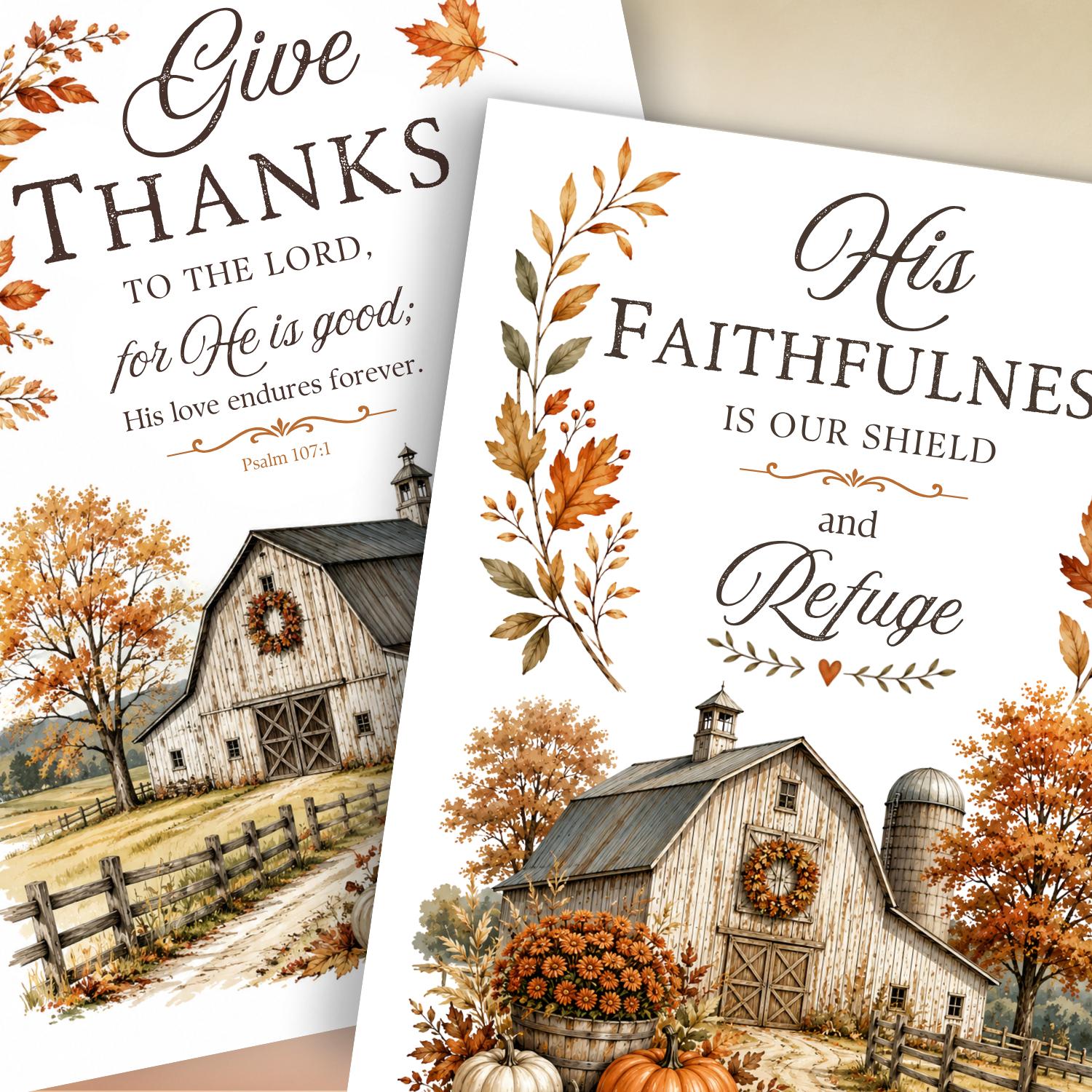 Autumn Faithfulness Transfer Set-Rub-on Transfer-Essential Stencil