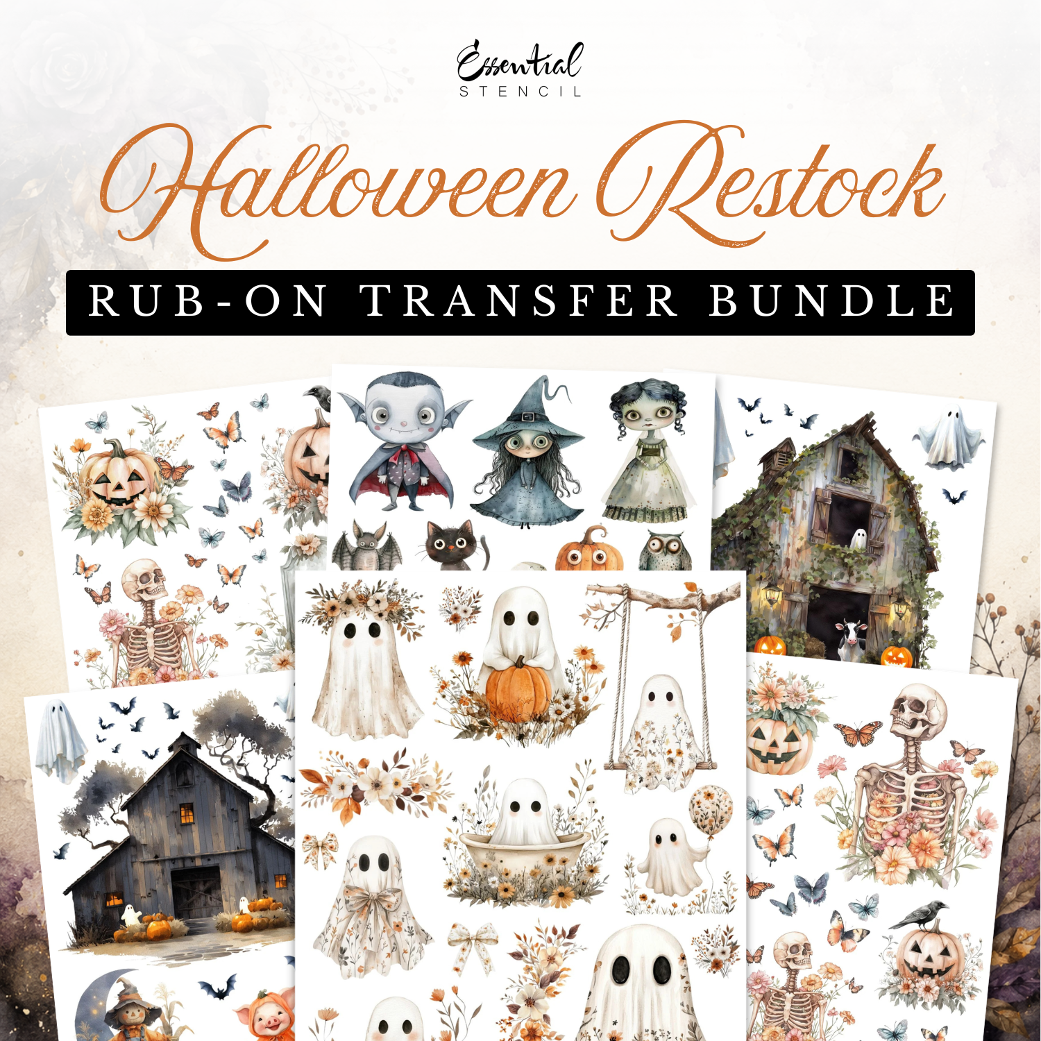 Halloween Restock Transfer Bundle-Halloween-Essential Stencil