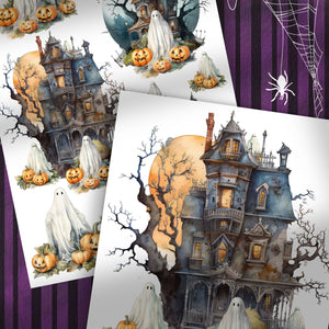 Spooky Haunted House Rub-on Transfer Set-Rub-on Transfer-Essential Stencil