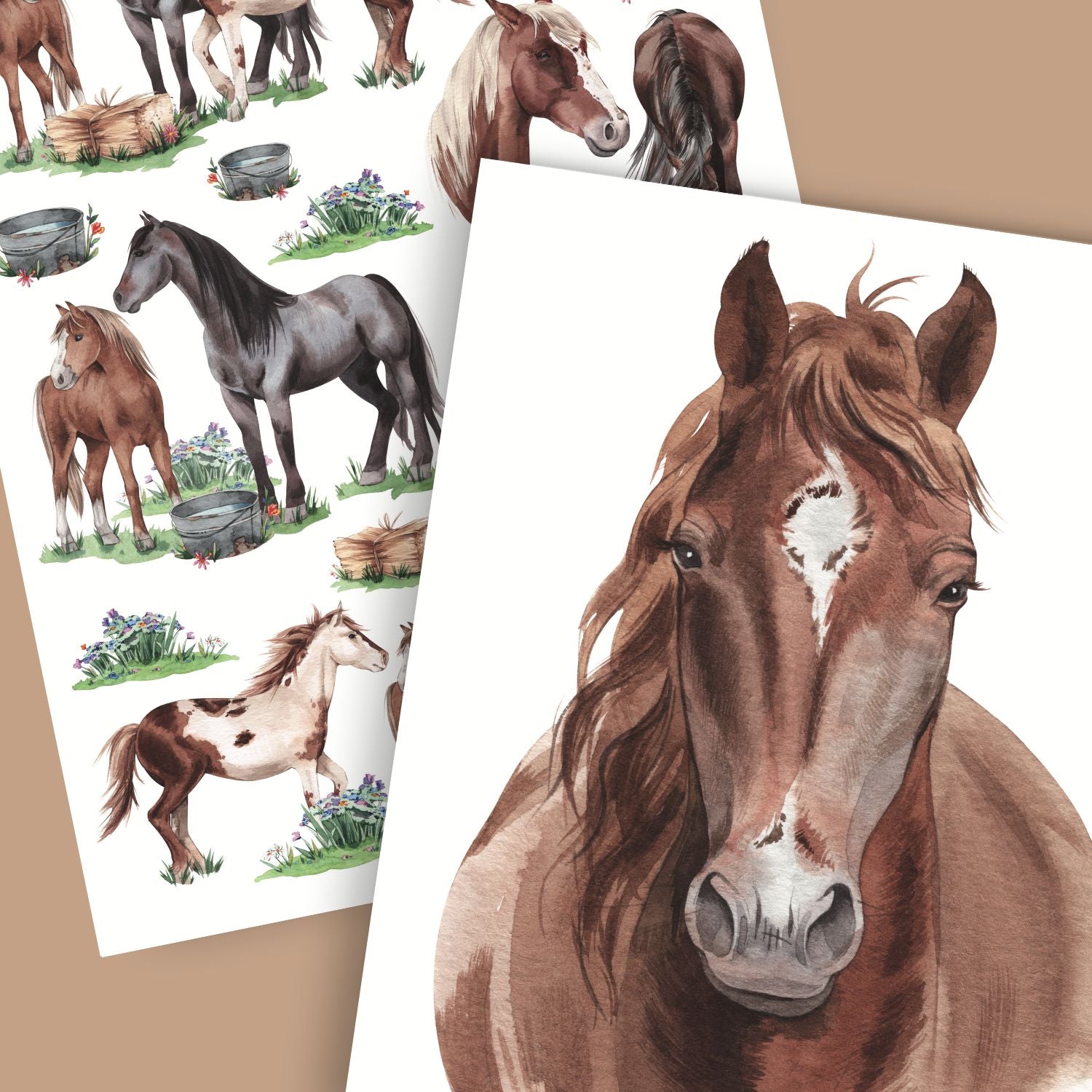 Wild Horse Rub-on Transfers-Rub-on Transfer-Essential Stencil