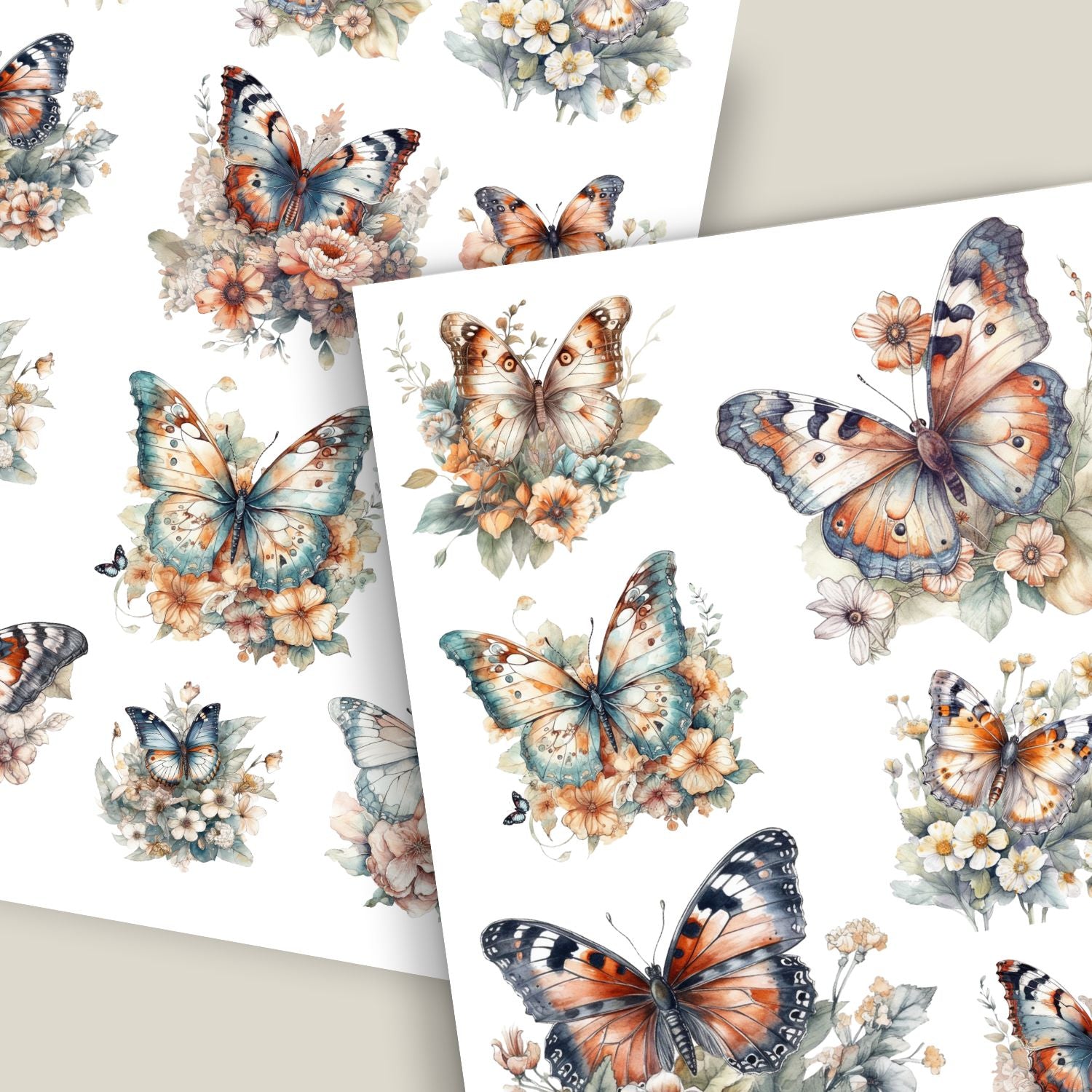 Monarch Butterfly Transfer Sticker