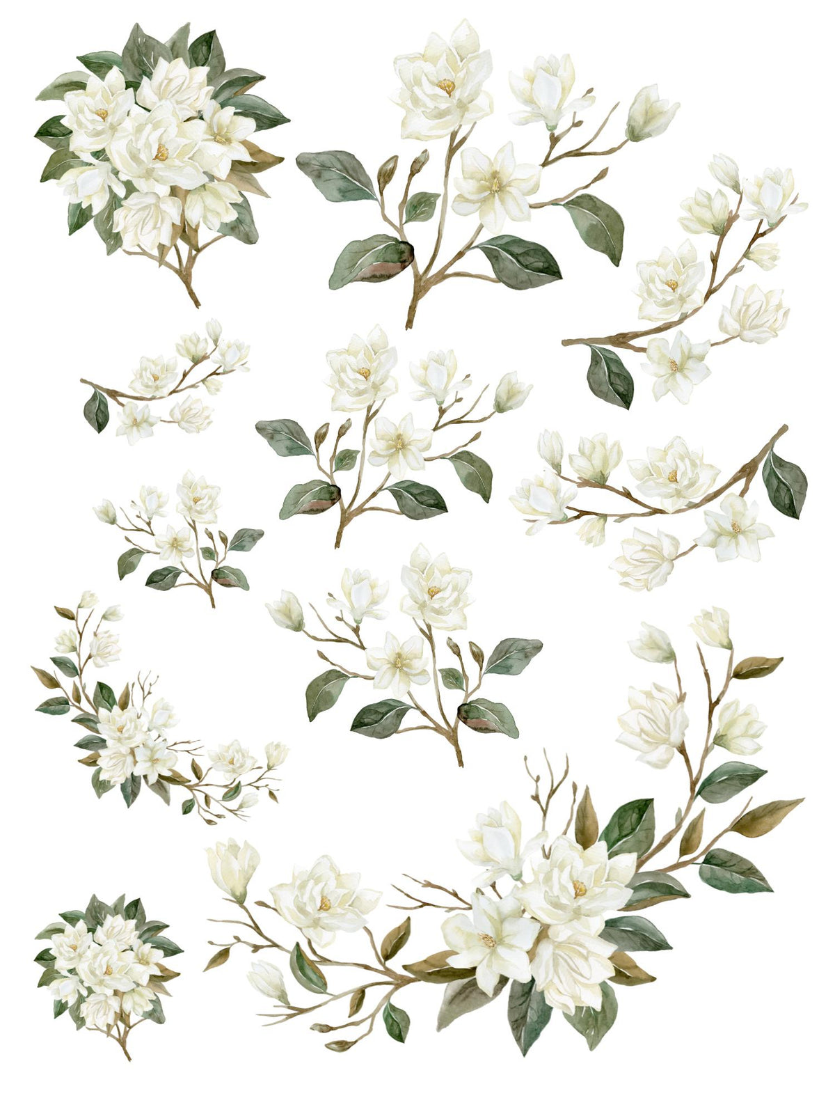 Magnolia Rub-on Transfer-Rub-on Transfer-Essential Stencil