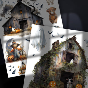 Haunted Homestead Rub-on Transfer Set-Rub-on Transfer-Essential Stencil