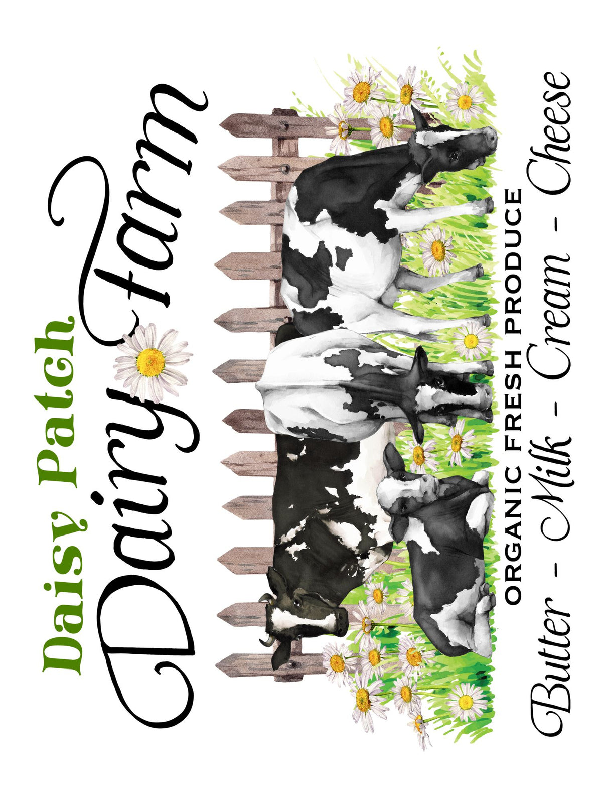 Dairy Farm Rub-on Transfer-Rub-on Transfer-Essential Stencil