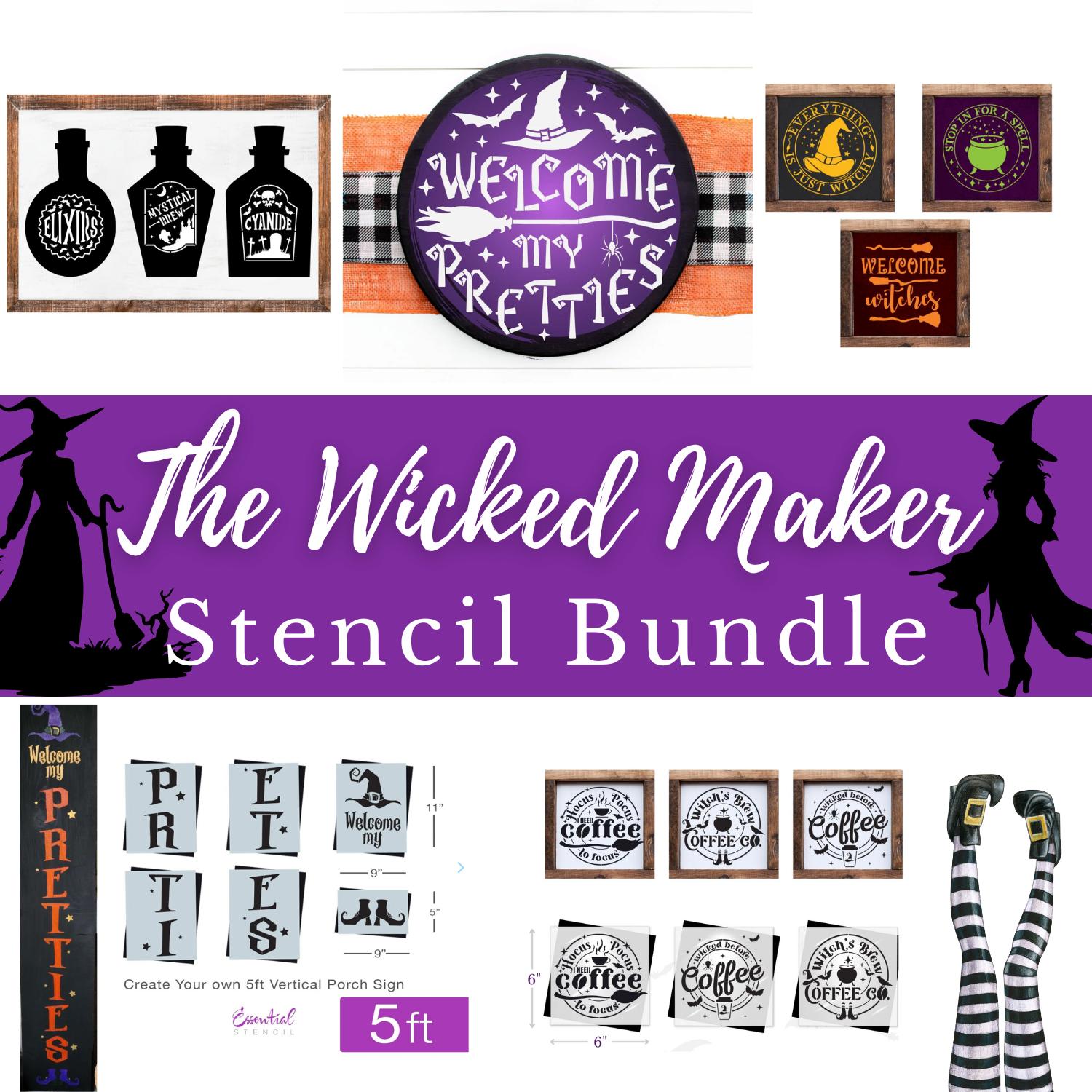 The Wicked Maker Stencil Bundle-Halloween-Essential Stencil