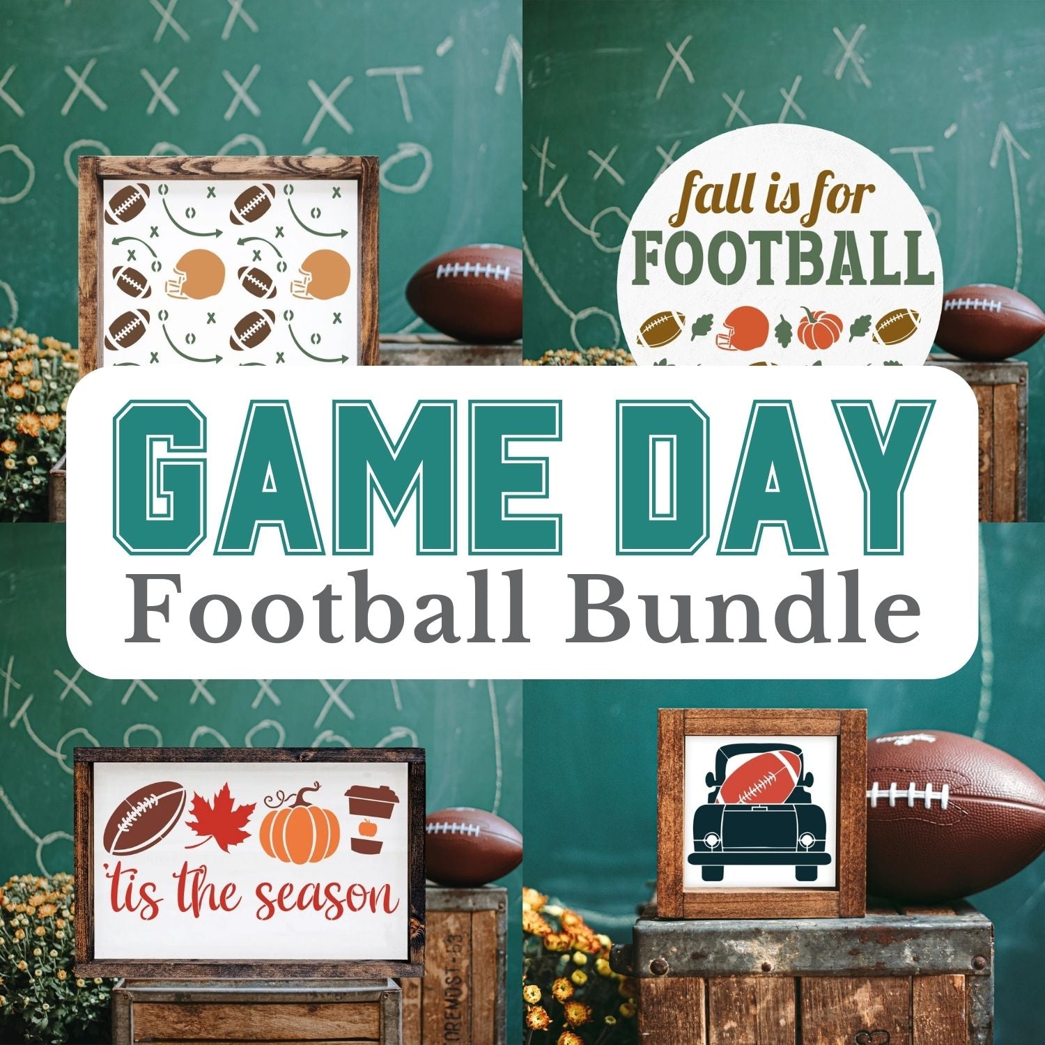 Game Day Football Craft Bundle-Bundle-Essential Stencil
