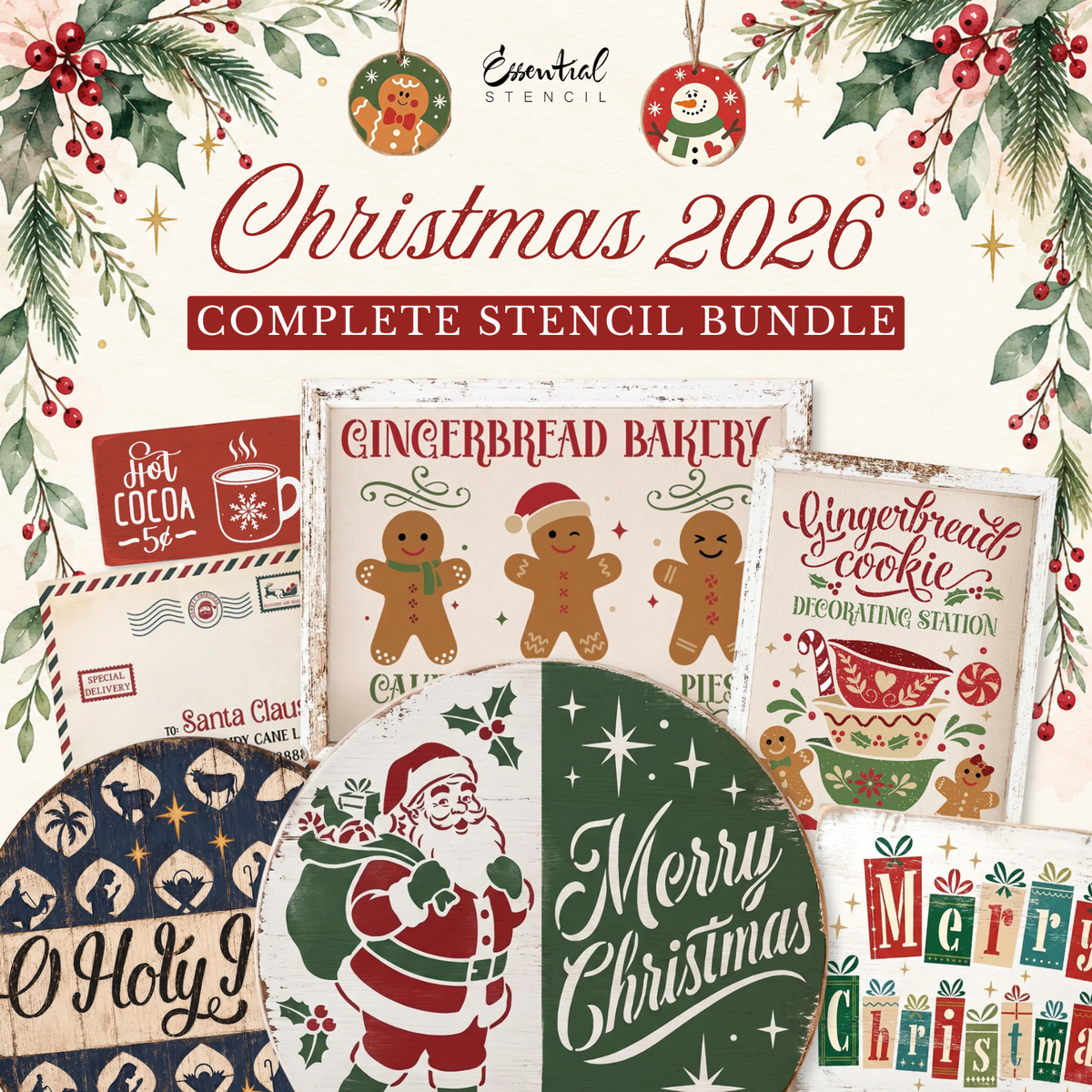 Christmas 2026 Complete Stencil Bundle