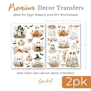 Wildflower Ghosts Rub-on Transfer Set-Rub-on Transfer-Essential Stencil