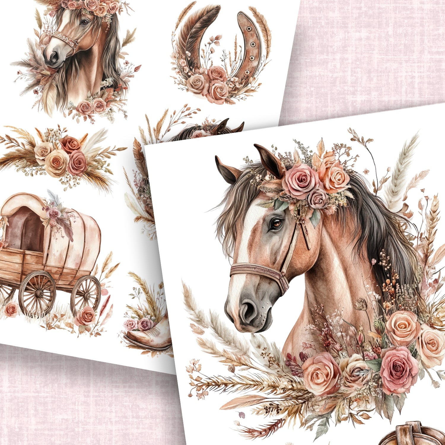 Wild Rose Ranch Rub-On Transfer Set-Rub-on Transfer-Essential Stencil