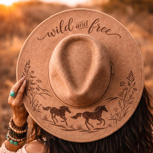 Wild & Free Horses-Hat Stencil-Essential Stencil