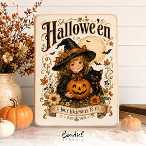 Vintage Hallowe'en Transfer Set (Free Gift $45+)-es_reward-Essential Stencil