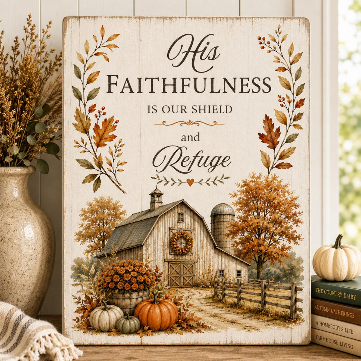 Autumn Faithfulness Transfer Set-Rub-on Transfer-Essential Stencil