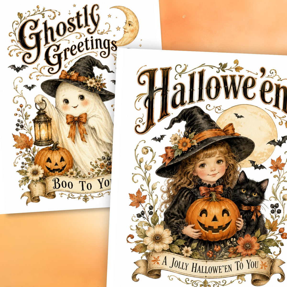 Vintage Hallowe'en Transfer Set (Free Gift $45+)-es_reward-Essential Stencil