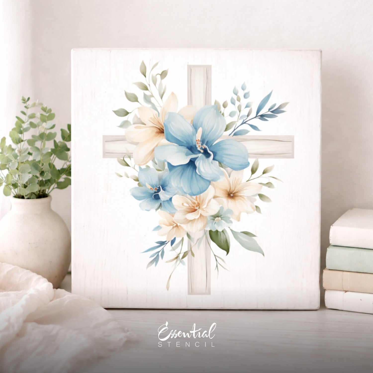 Floral Crosses Rub-On Transfer Set-Rub-on Transfer-Essential Stencil