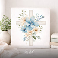 Floral Crosses Rub-On Transfer Set-Rub-on Transfer-Essential Stencil