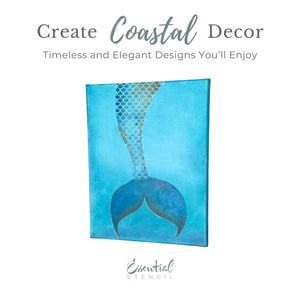 Mermaid Tale & Scale Pattern-Stencils & Die Cuts-Essential Stencil