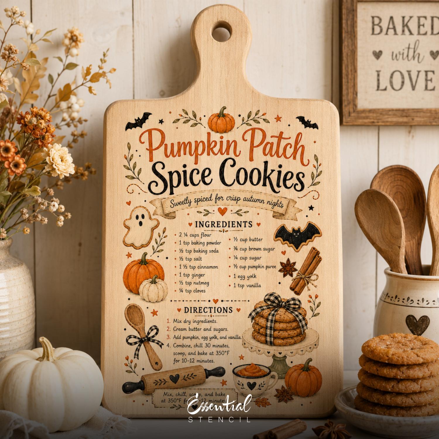 Boo Bakery Transfer Set-Rub-on Transfer-Essential Stencil