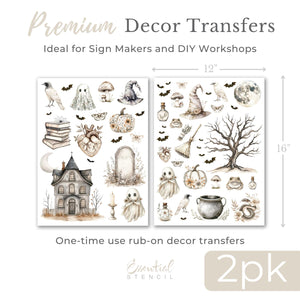 Ghostwood Cottage Transfer Set-Rub-on Transfer-Essential Stencil