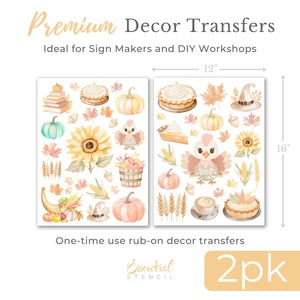 Sweet Harvest Whimsy Transfer Set-Rub-on Transfer-Essential Stencil