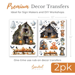 Haunted Homestead Rub-on Transfer Set-Rub-on Transfer-Essential Stencil