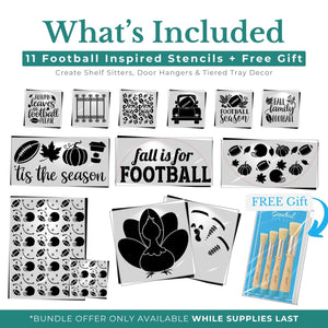 Game Day Football Craft Bundle-Bundle-Essential Stencil