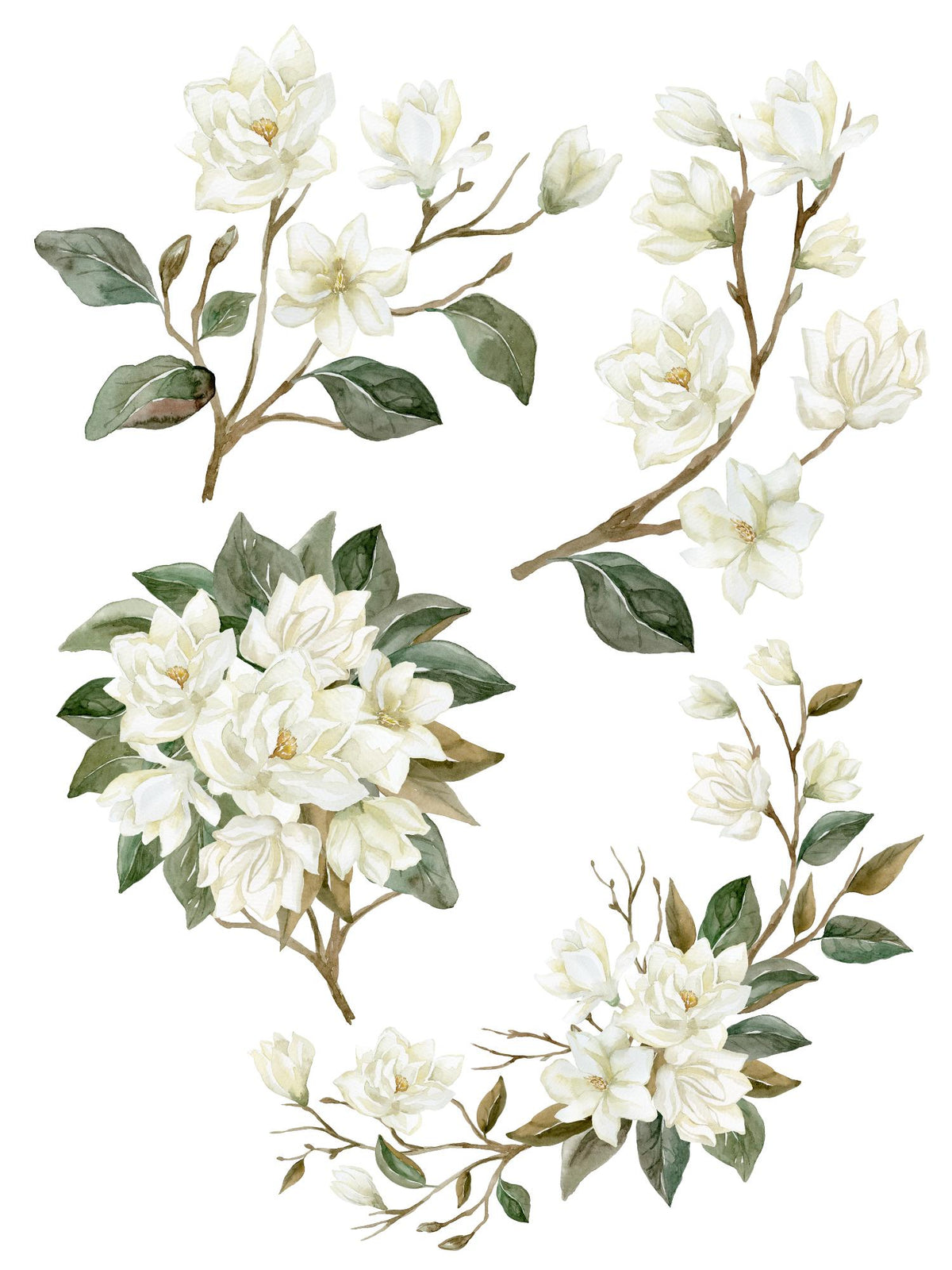 Magnolia Rub-on Transfer-Rub-on Transfer-Essential Stencil