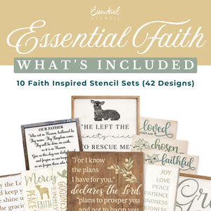 Essential Faith Stencil Bundle-Scripture-Essential Stencil