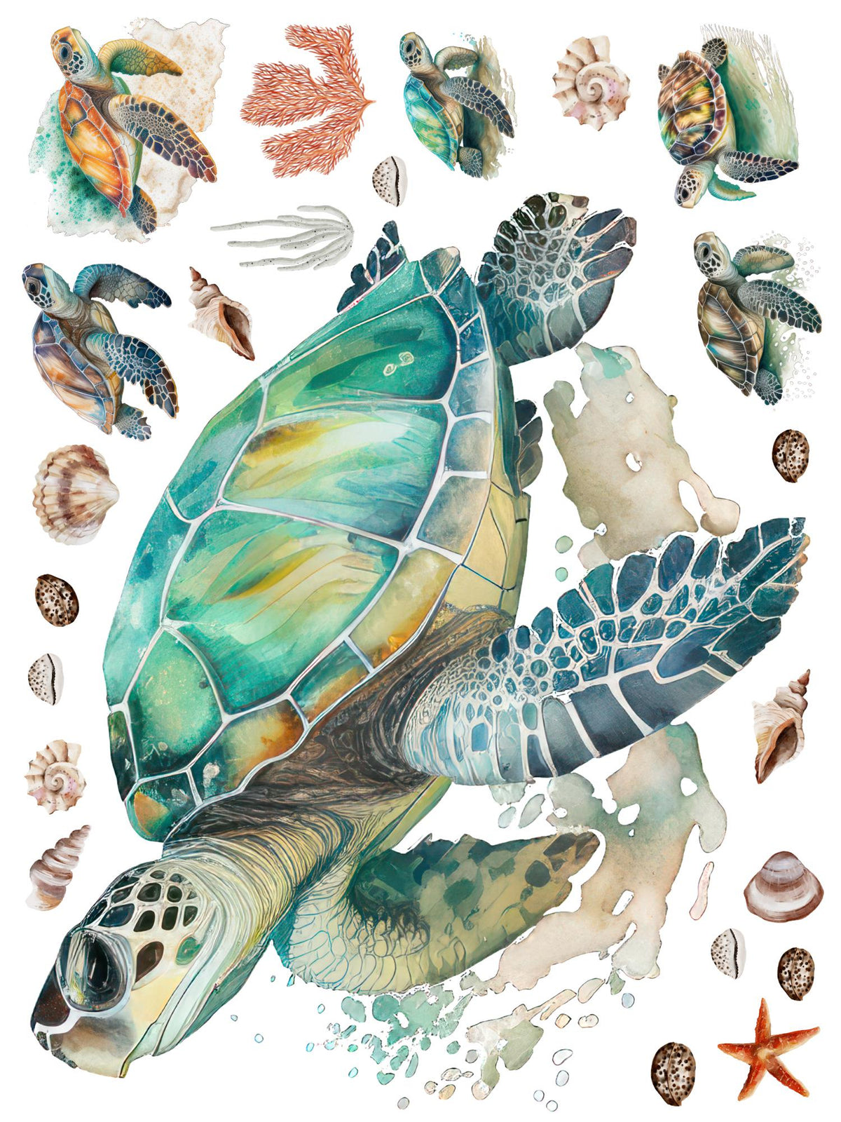 Coastal Charm Rub On Transfer Bundle-Bundle-Essential Stencil