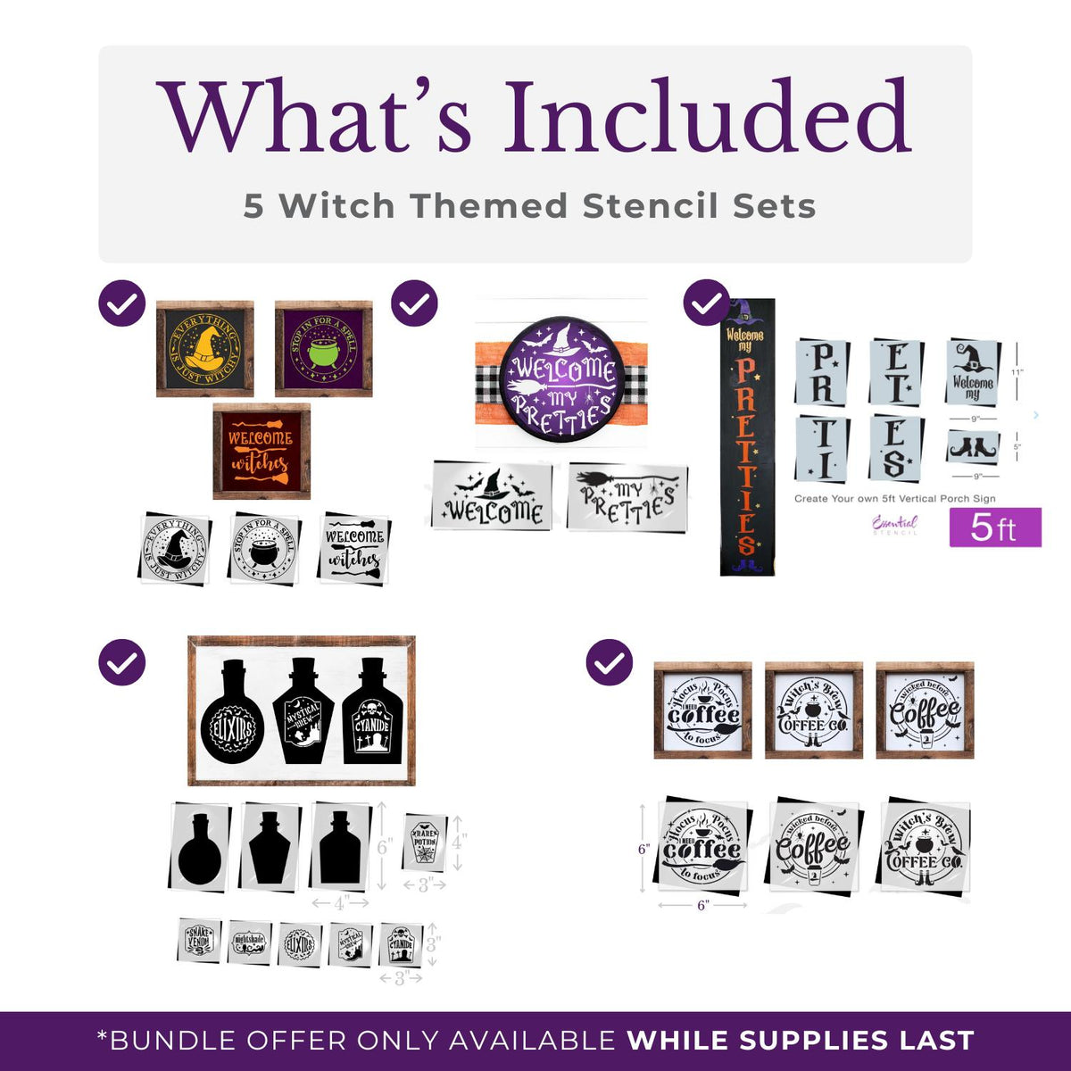 The Wicked Maker Stencil Bundle-Halloween-Essential Stencil