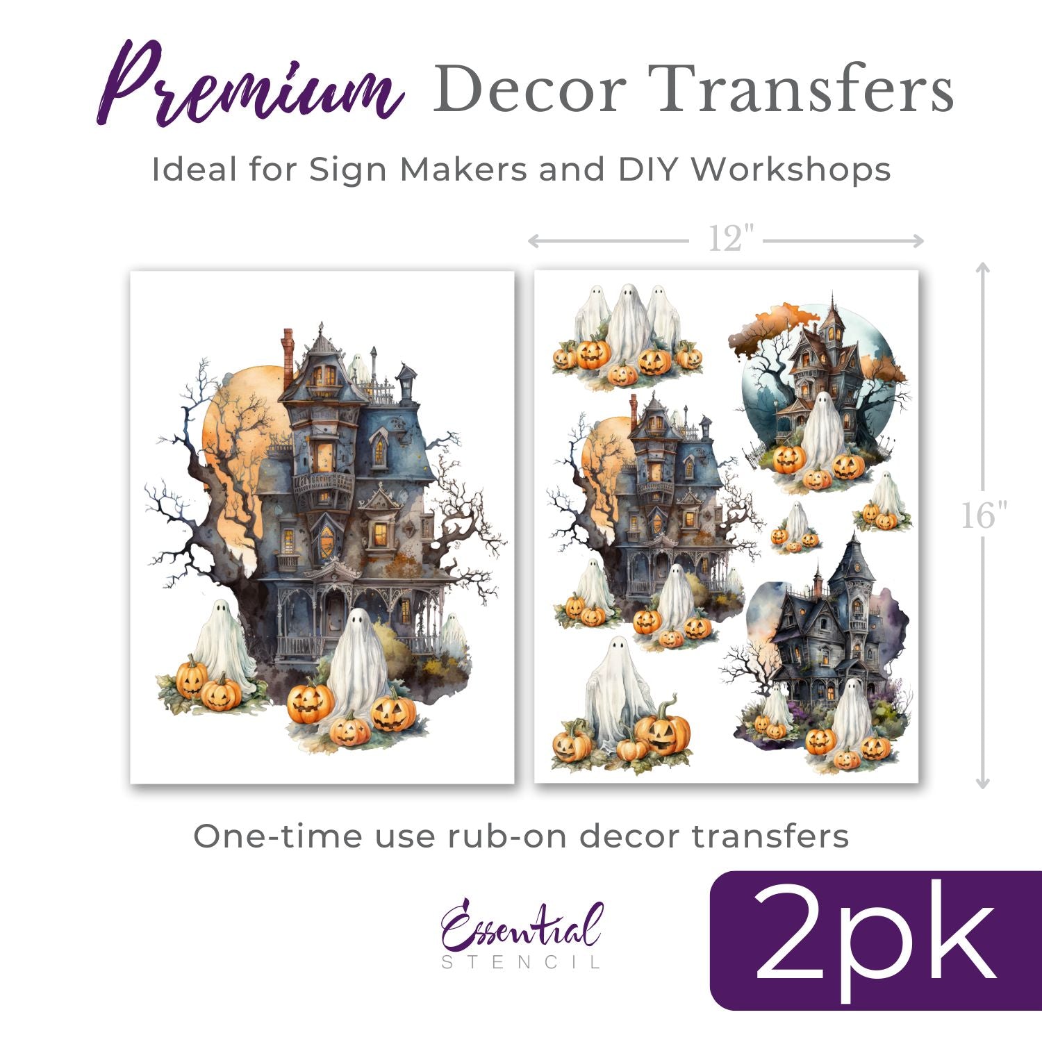 Halfway to Halloween Transfer Bundle-Halloween-Essential Stencil