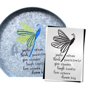 Dragonfly Affirmations Stencil-Collaboration Bundle-Essential Stencil